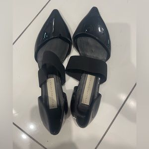 Stella McCartney sling back point -toe Flat black